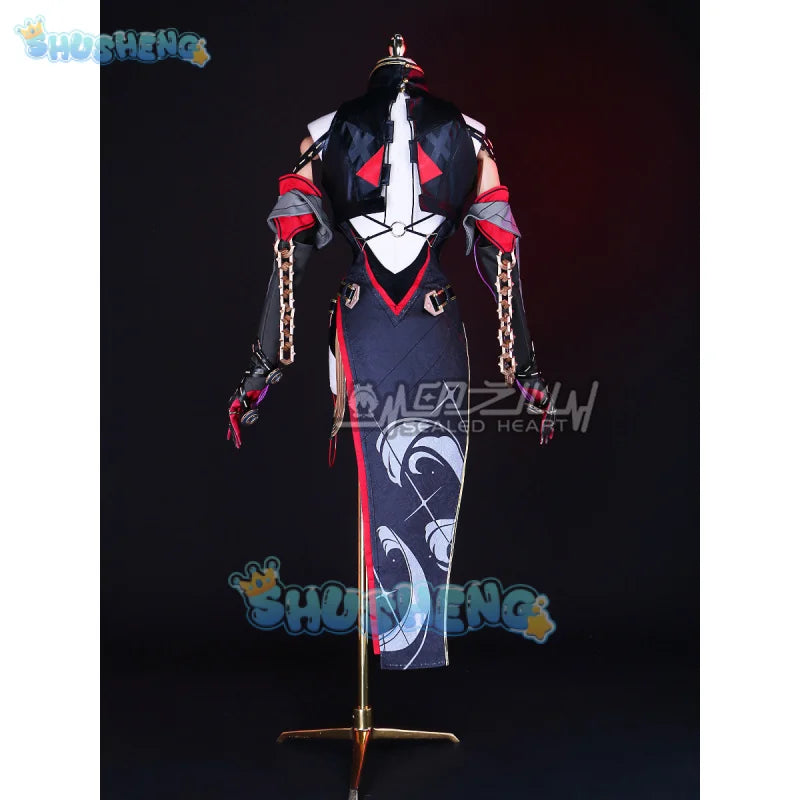 Wuthering Waves Yin Lin Cosplay Costume YinLin Cheongsam Dress Unifrom Game Suit Halloween Party Outfit Women Role Play