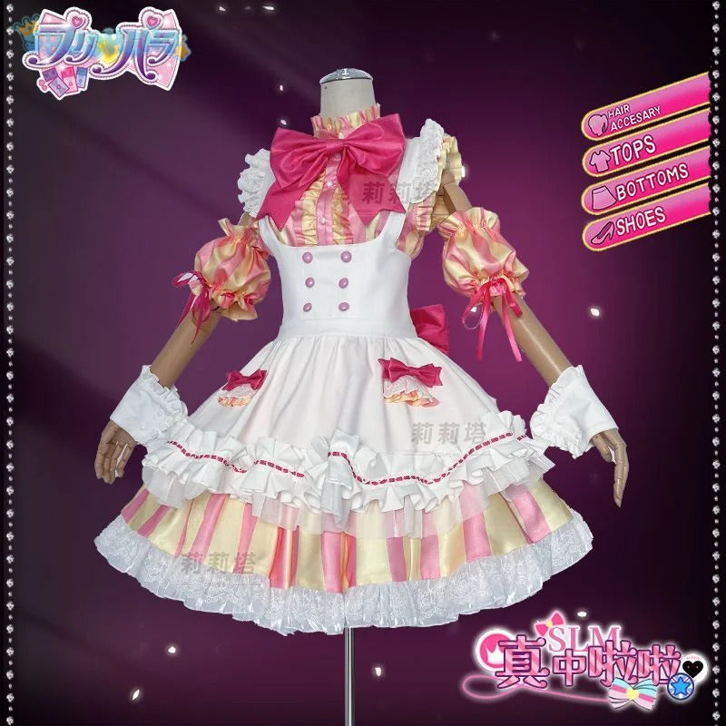 Anime Manaka Laala Pripara Cosplay Costume New Sweet Lolita Dress Wig Accessories Props Uniform Men and Women Cute Maid Set