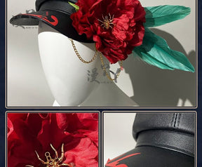 Identity V Edgar Valden Painter Multi-Colour Printing Cosplay Costume Exaggerated Feather Suit Hat Set Role-play Wig Shoe Outfit