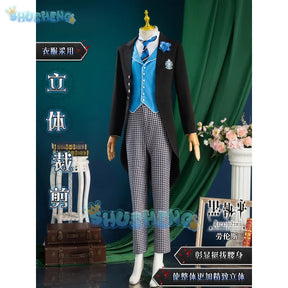 Rorensu burua cosplay Black Butler 4 Cosplay Costume Boarding School Gregory Violet Uniform Suit Halloween Anime Clothing Full