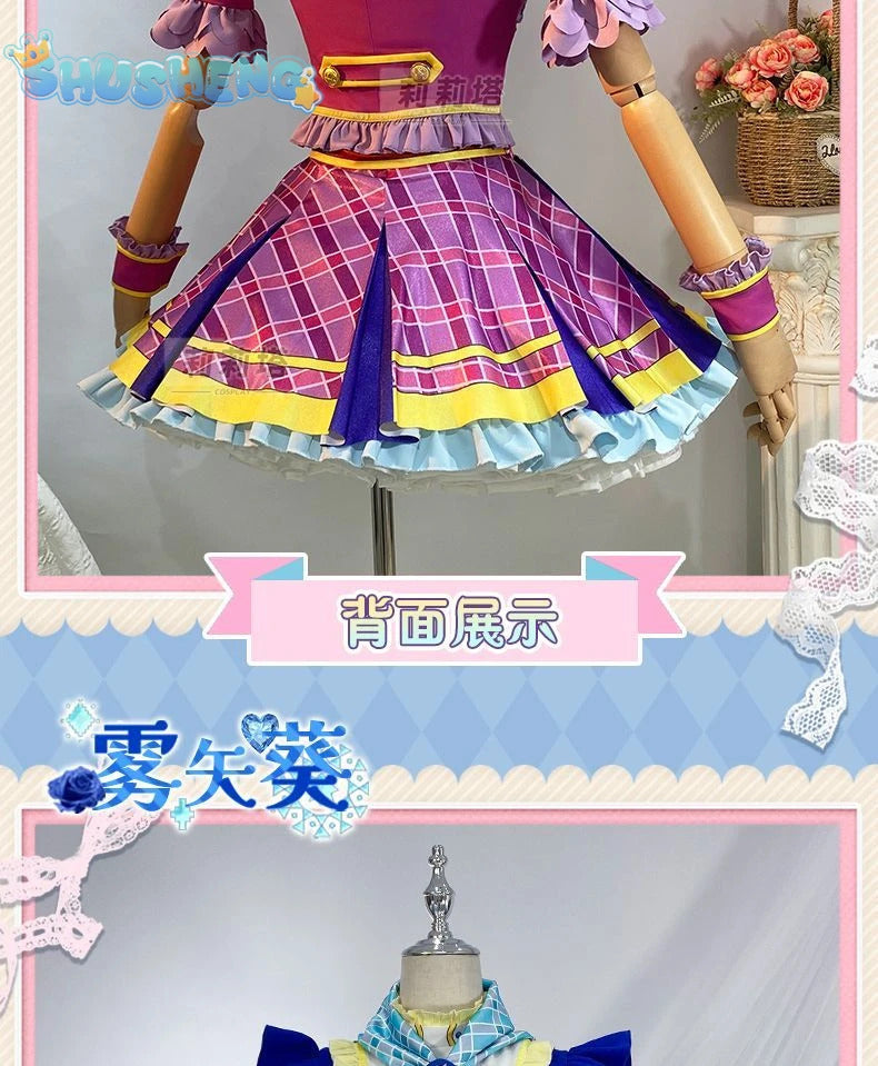 Kiriya Aoi shibuki ran Cosplay Anime Aikatsu！Costume Sweet Cute Lolita Dress  Accessories prop Halloween Party Women's Uniform