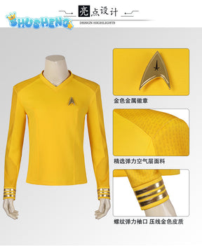 Star Movie Cosplay Trek Generations Coat Strange New Worlds Captain Christopher Pike Shirt Uniform Costume Party Carnival Suit