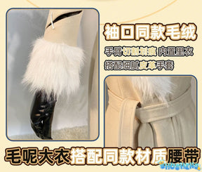 Evelyn Mora Cosplay Game Identity ⅤMs. Farrow Cosplay Costume Woman Coat Scarf Necklace Gloves Outfit Set for Women Clothing