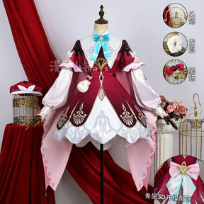 Shusheng-N Honkai Star Rail Hyacine Cosplay Costume Dress Hat Uniform Amphoreus Carnival Halloween Party for Women Girls Props