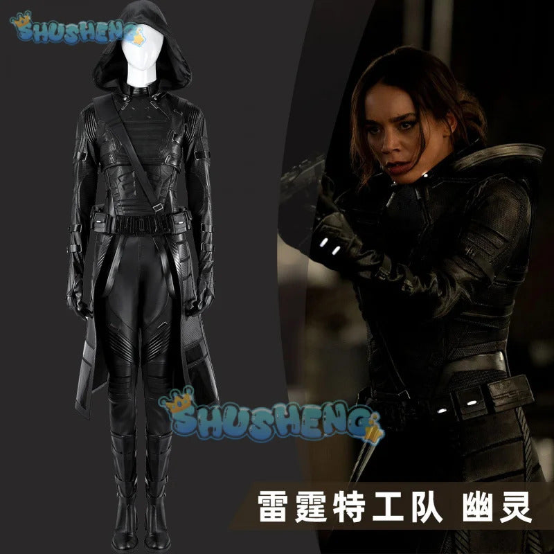 Thunderbolts Ghost Cosplay Costume Uniform Halloween Carnival Party Christmas Play Role Clothes Clothing for Women