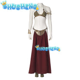 Princess Leia Cosplay Fantasy Sexy Slave Dress Movie Space Battle Costume Disguise Bikini Set Adult Women Girls Roleplay Outfit