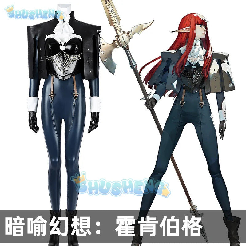 Game Metaphor:ReFantazio Ezelin Hockenberger Cosplay Costume Uniform Halloween Carnival Party Play Role Clothes Clothing