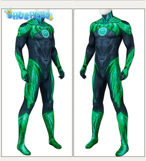 Green Lantern Cosplay Superhero 3D Printed Zentai Bodysuit Green Lantern Alan Scott Spandex Outfits Halloween Costume Adult