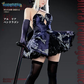 New Saber King Arthur  Fate/stay night FGO Altria Pendragon Cosplay Costume Women sexy dress accessories prop Halloween uniform