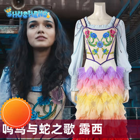 The Ballad of Songbirds and Snakes Lucy Costume Shirt Vest Skirt Dress Full Set Lucy Gray Baird Cosplay Outfits for Female