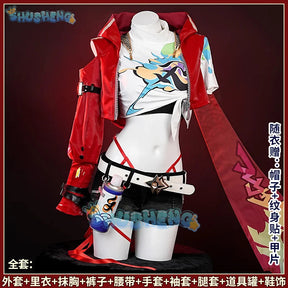 Rappa Cosplay Costume Honkai Star Rail Uniform Hat Jacket Shorts Galaxy Ranger Props Halloween Party Women Accessory Shusheng