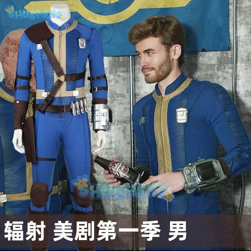 Hot Game Fallout Season 1 Overseer Hank Cosplay Costume Adult Mens Bodysuit Suits Halloween Carnival Costume