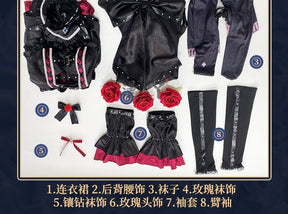 Game Dead and Bloomed in the Mansion Devil Cosplay Costume Lolita Dress Halloween Carnival Uniform Anime Clothing Party Suit