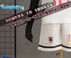 Anime Blue Lock Sae Itoshi Cosplay Costume Wig White Uniform Japan U-20 Team Football Jersey No.10 Sportswear Gloves Men Women