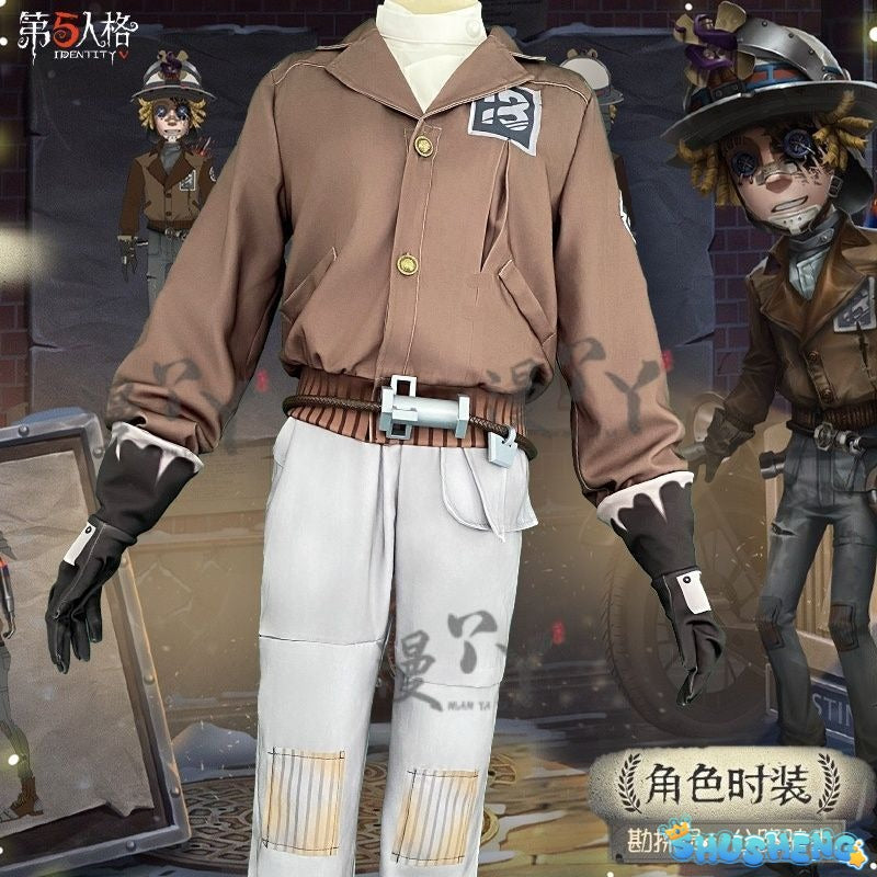 Game Identity V Prospector Norton Campbell Cosplay Costume Red Party Suit Halloween Carnival Uniforms Custom Made