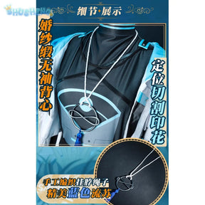 Genshin Impact Wanderer Balladeer Cosplay Kabukimono Costume Halloween Fashion DJ New Props Wig Accessories Men Women Uniform