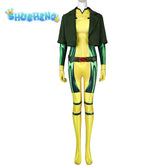 X-Men 97 Rogue Cosplay Costume Superhero 3D Printed Bodysuit X-Men 97 Anna Marie Spandex Outfit Rogue Cosplay Halloween Costume