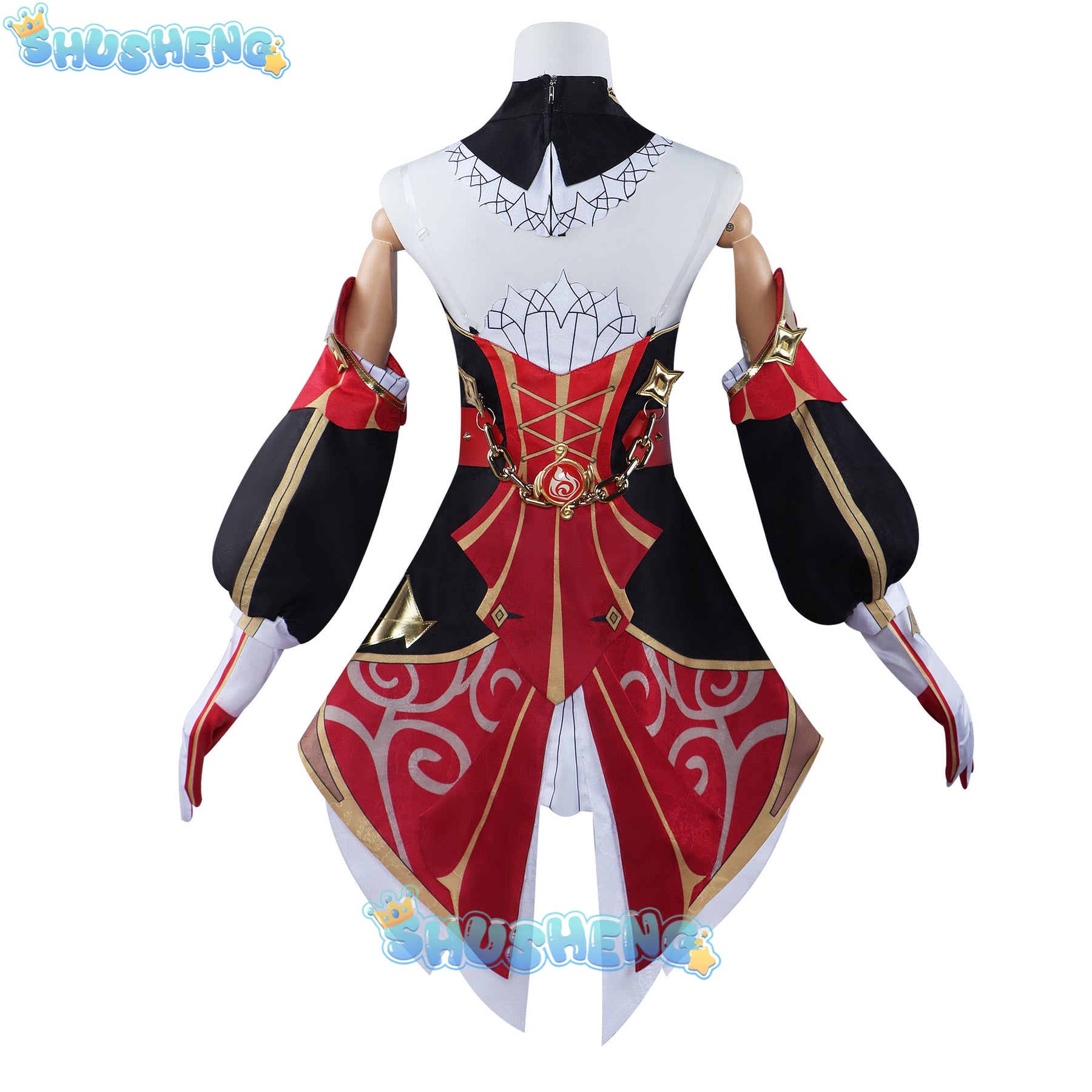 Anime Game Genshin Impact Chevreuse Fontaine Special Security and Surveillance Patrol Cosplay Costume Clothes Uniform Wig Shoes