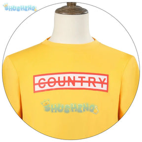Taro Sakamoto Cosplay Anime Costume Sakamoto Days Yellow T-shirt Green Apron Glasses Halloween Party Women Men Shusheng