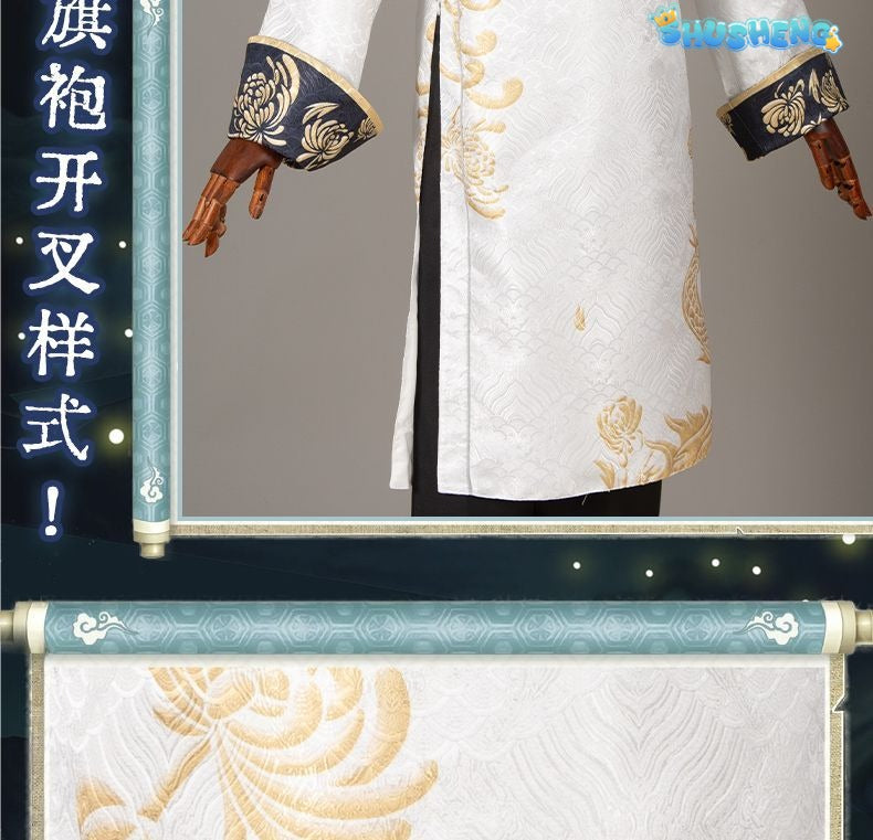 Game Identity V Cosplay White/Black Guard Cosplay Costume Chinese Wu Chang Uniform Party Role Play Clothing for Women Man