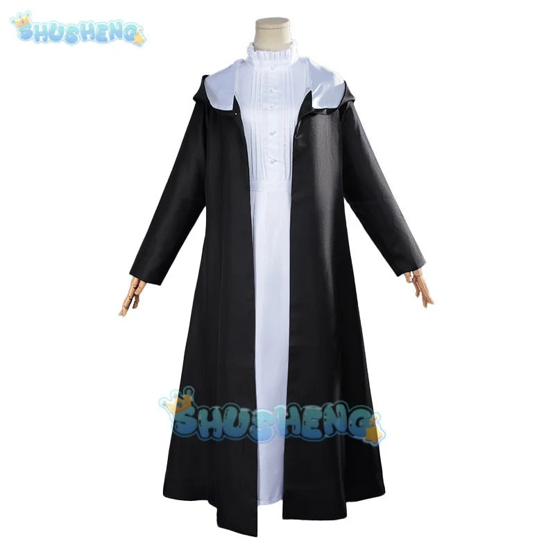 Fern Cosplay Costume include Cloak Coat Dress Headwear For Halloween Comic Con Fern Outfits