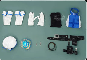 Game GODDESS OF VICTORY: NIKKE Cosplay Nlkke Meideng Ice Rose Costume Halloween party sexy dress uniform props accessories set