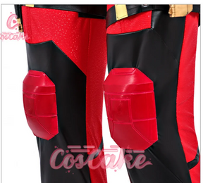 New Movie Deadpool Cosplay Costume Red Zentai Bodysuit Party Men Wolverine Full Jumpsuits Sword Bag Boots Belt Custom Made