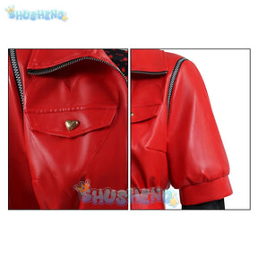 2024 Halloween Red Cosplay Costume Descendants Queen Of Hearts' Daughter Uniform Set The Rise Of Princess Full Outfits Shusheng