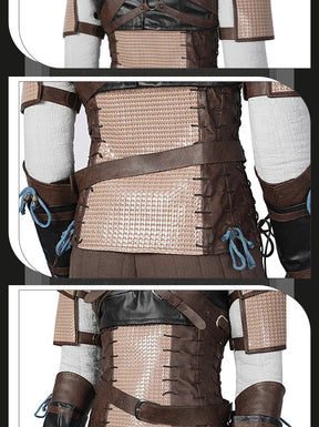 Witcher 3：Wild Hunt Geralt Cosplay Geralt of Rivia Costume Men Vest pants jacket armor belt gloves  full set Halloween uniform