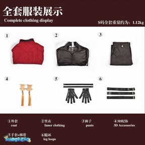 Anime Honkai Star Rail X Fate Stay Night EMIYA Archer Cosplay Costume Wig Top+Pant+Apron Halloween Adult Costumes for Women Men