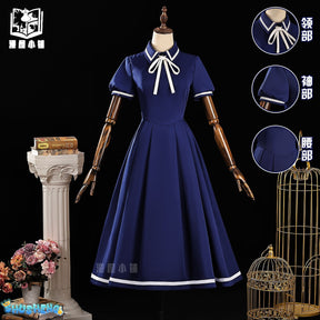 Cardcaptor Sakura Sakura Kinomoto Cosplay Costume Blue Regular Dress