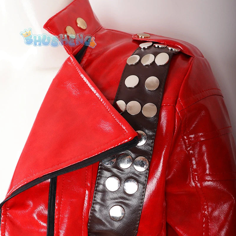Dante Man Cosplay Costume Devil Cos May Cry 3 Leather jacket pants accessories cool and handsome Halloween party custom uniform