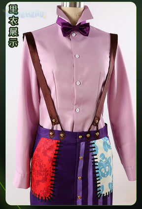 Game Twisted  Wonderland Cosplay Gidel playfulland Costume hat, tail, Coat, Halloween party handy Woman Men Gidel uniform