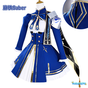 Saber Cosplay Costume Fate X Honkai：Star Rail Game Cos Costuems Full Set