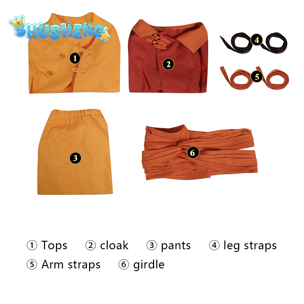 Aang Cosplay Costume 2024 Editio Avatar The Last Airbender Role Play for Halloween Anime Comic Con Avatar Outfits