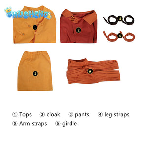 Aang Cosplay Costume 2024 Editio Avatar The Last Airbender Role Play for Halloween Anime Comic Con Avatar Outfits