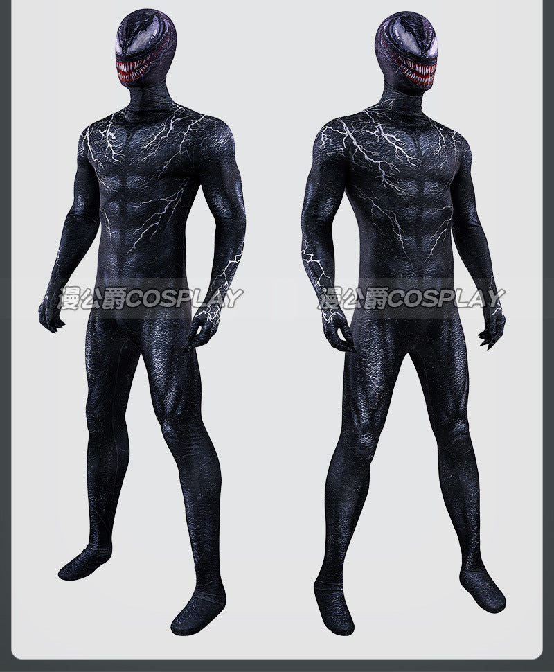 Black Venom Symbiote  Costume Cosplay 3D Printed Spandex Superhero Zentai Suits Bodysuit Halloween Costume Adult