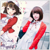 Anime Saekano: How to Raise a Boring Girlfriend Megumi Kato Cosplay Costume Girl Red Coat Shirt Skirt Set Lolita Uniform Clothes
