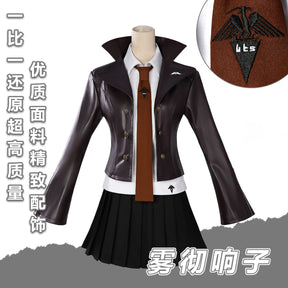 Anime Kyoko Kirigiri Cosplay Costume Dress Set With Gloves Halloween Outfits Daily Wear Uniforms For Women