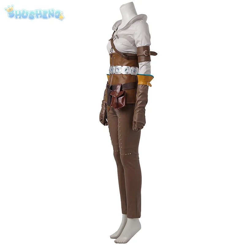Game Witcher 3 Wild Hunt Cirilla Fiona Elen Riannon Cosplay Ciri Costume Halloween Party high-quality Complete set clothing sale