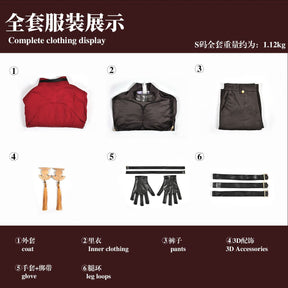Anime Honkai Star Rail X Fate Stay Night EMIYA Archer Cosplay Costume Wig Top+Pant+Apron Halloween Adult Costumes for Women Men