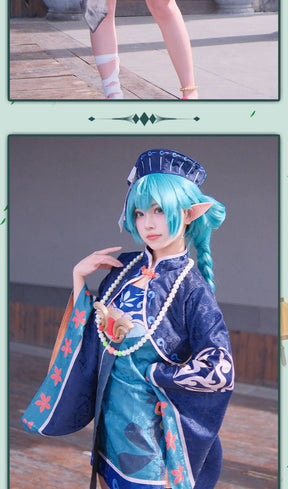 Anime Virtual singer Miku Zombie version Cosplay Costume Lolita Dress Vampire Kawaii Gothic Halloween Party Maid Outfits Women