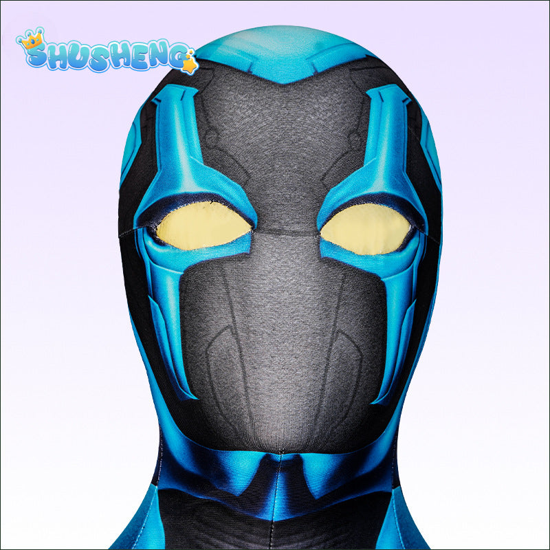 Movie Blue Beetle Cosplay Costume Jumpsuit Polyester Zentai Kids Adults Halloween Party Carnival Role Play Outfits Bodysuit