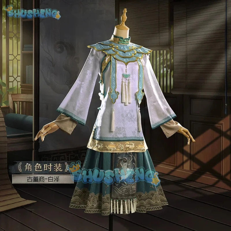 Shusheng Identity V Antique Qi Shiyi Cosplay Costume Uniform Halloween Carnival Party Role Play Outfit Full Set for Women