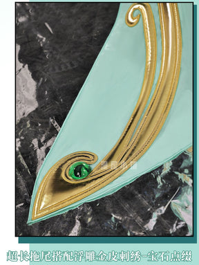 Honor of Kings Xiao Qiao Cosplay Costume Green Snake Skin Uniform Suit Dress Halloween Party Outfit Role Play for Adult Girls