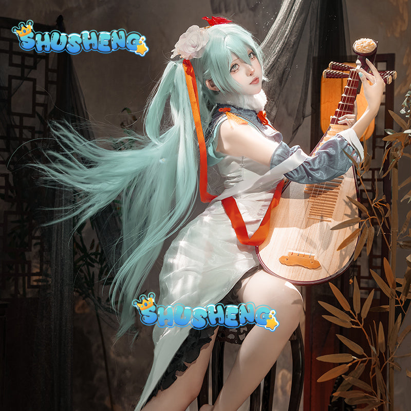 Miku Cosplay Costume Anime COS Outfits Women Music Girls Dress Female Virtual Singer Kawaii Carnival Party Wig Full Set