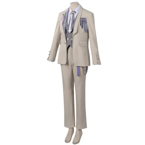 Shusheng-N Love and Deepspace Xavier Cosplay Costume Coat pants vest shirt brooch tie Halloween party fashion uniform Woman Man New set