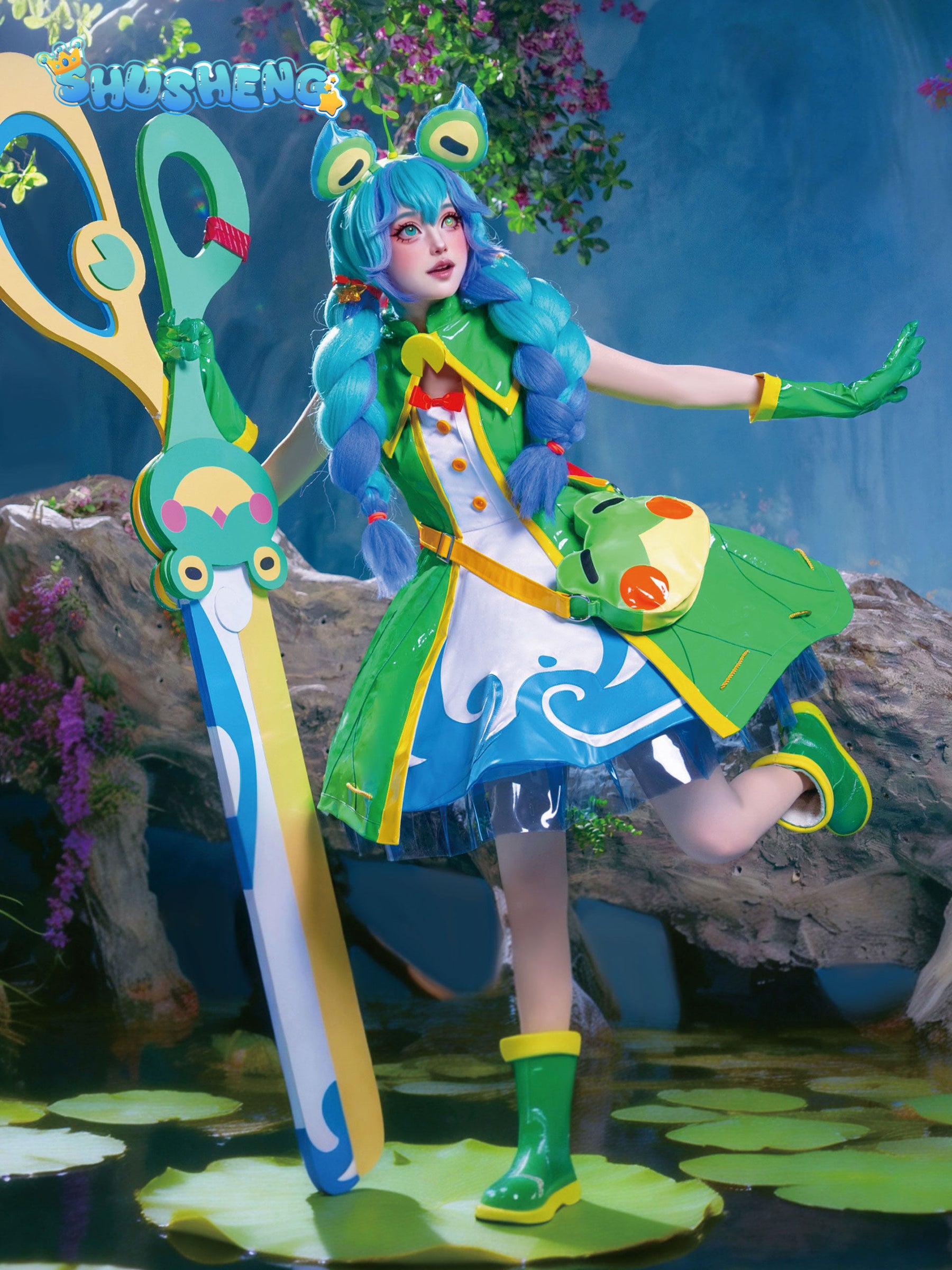 Game Cosplay Series:  LOL-Gwen (Rain Shepherd ) Cosplay PV material Costume full set Shushengcos S-XL