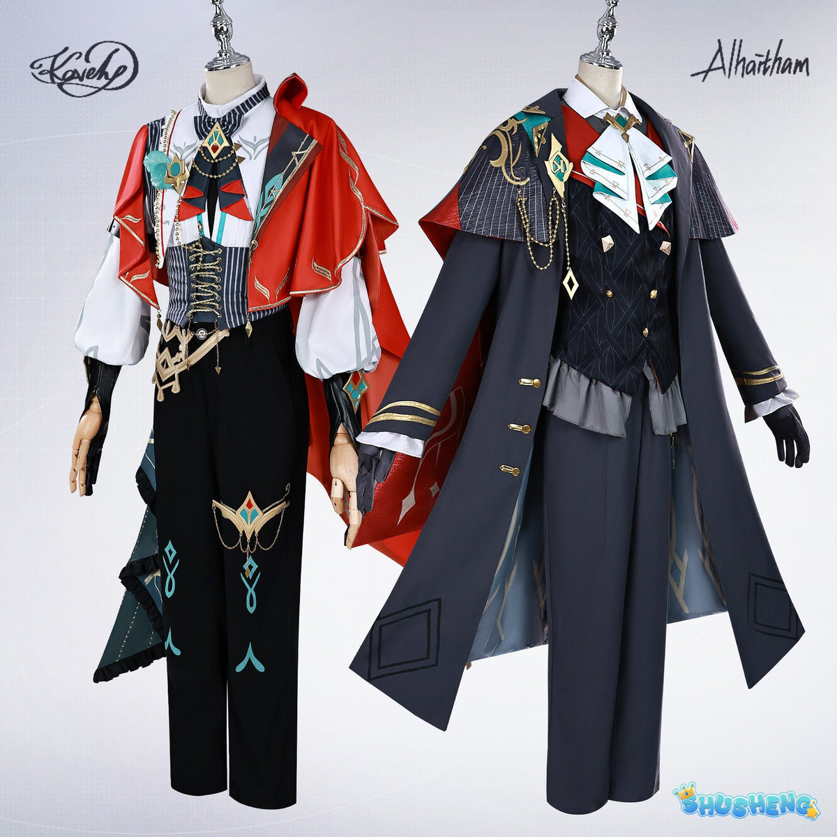 Game Genshin Impact Alhaitham Kaveh Cosplay Costume Fancy Suit Full Set Collaboration Suits For Women Men Halloween Party Props