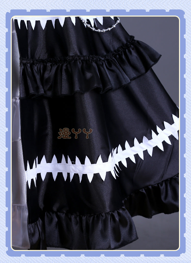 Kurumi Tokisaki Cosplay Costume Anime Date A Live Worst Spirit Dress Maid Uniform Headband Eye Patch Gloves Halloween
